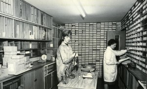 Publicity Committee Audio Visual Library in the Presbyterian Centre, Christchurch, c 1960 
