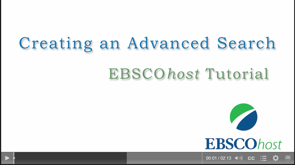 EBSCOhost advanced search