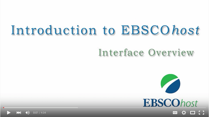 EBSCOhost basic search